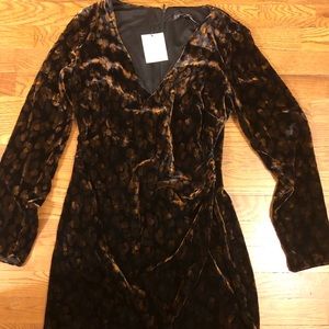 Zara velvet mini dress